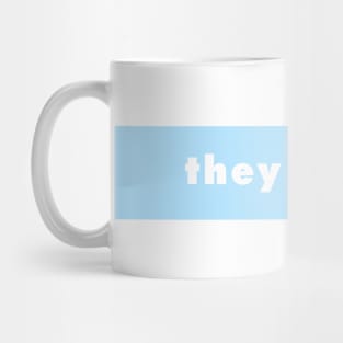 they / them - blue Mug